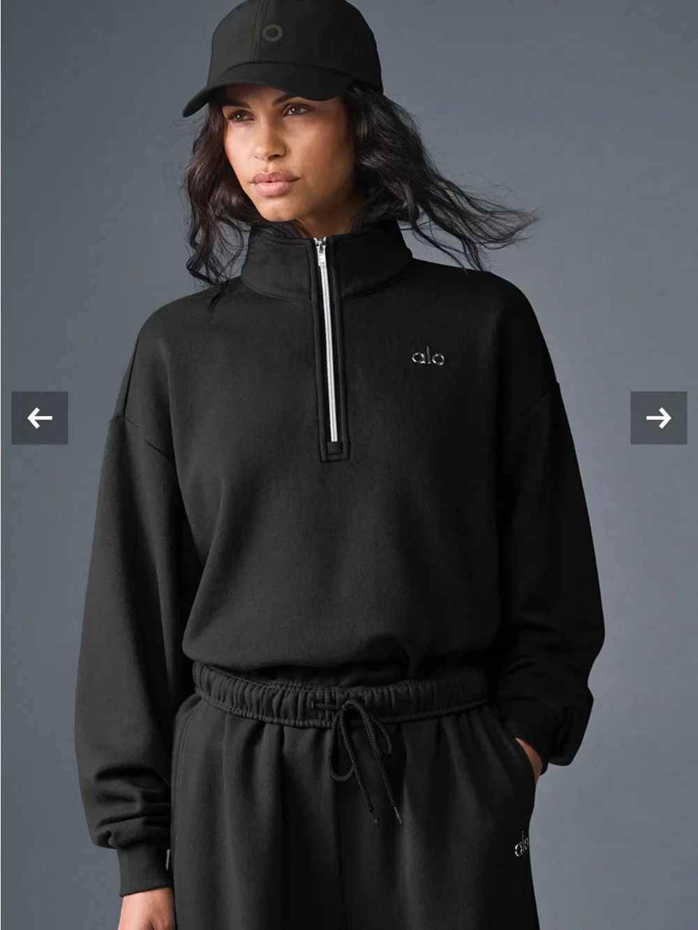 ALO Yoga Accolade Black Quarter-Zip Pullover NWT - Picture 2 of 8